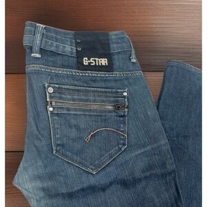 Vintage G-Star Raw Corvet Straight Women 30x32 Zip Pockets Low Rise 03301